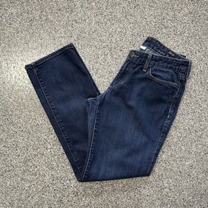 Eddie Bauer Jeans Curvy Slim Straight Womens 6 28x30 Mid Rise Dark Wash Denim